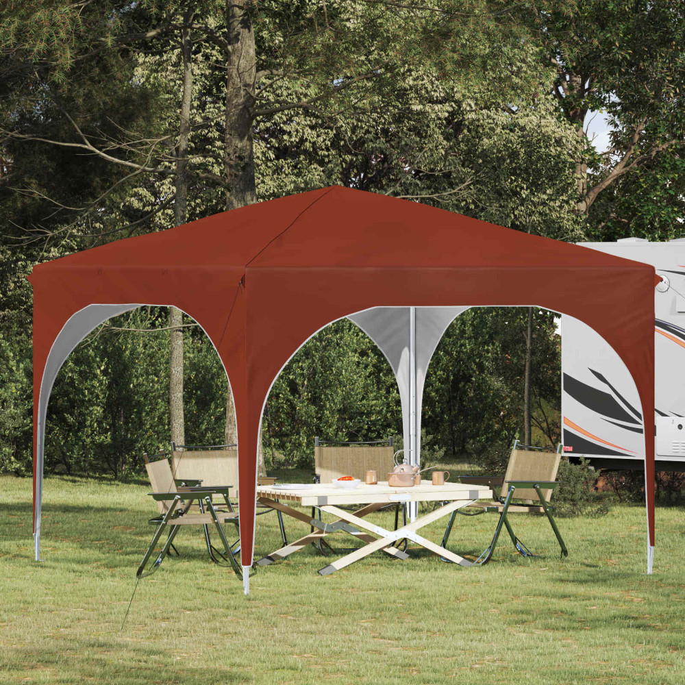 Produktbild för Pop-up Partytält 290 x 290 x 245 cm Terracotta