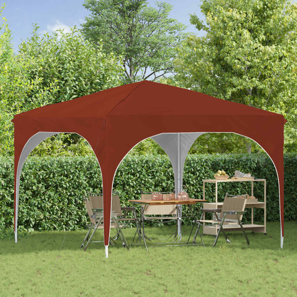 Produktbild för Pop-up Partytält 290 x 290 x 245 cm Terracotta