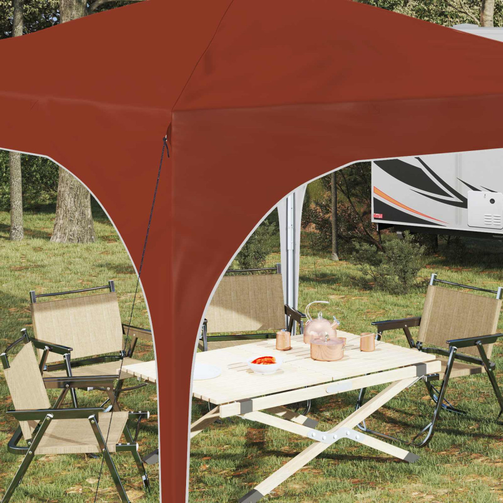 Produktbild för Pop-up Partytält 290 x 290 x 245 cm Terracotta