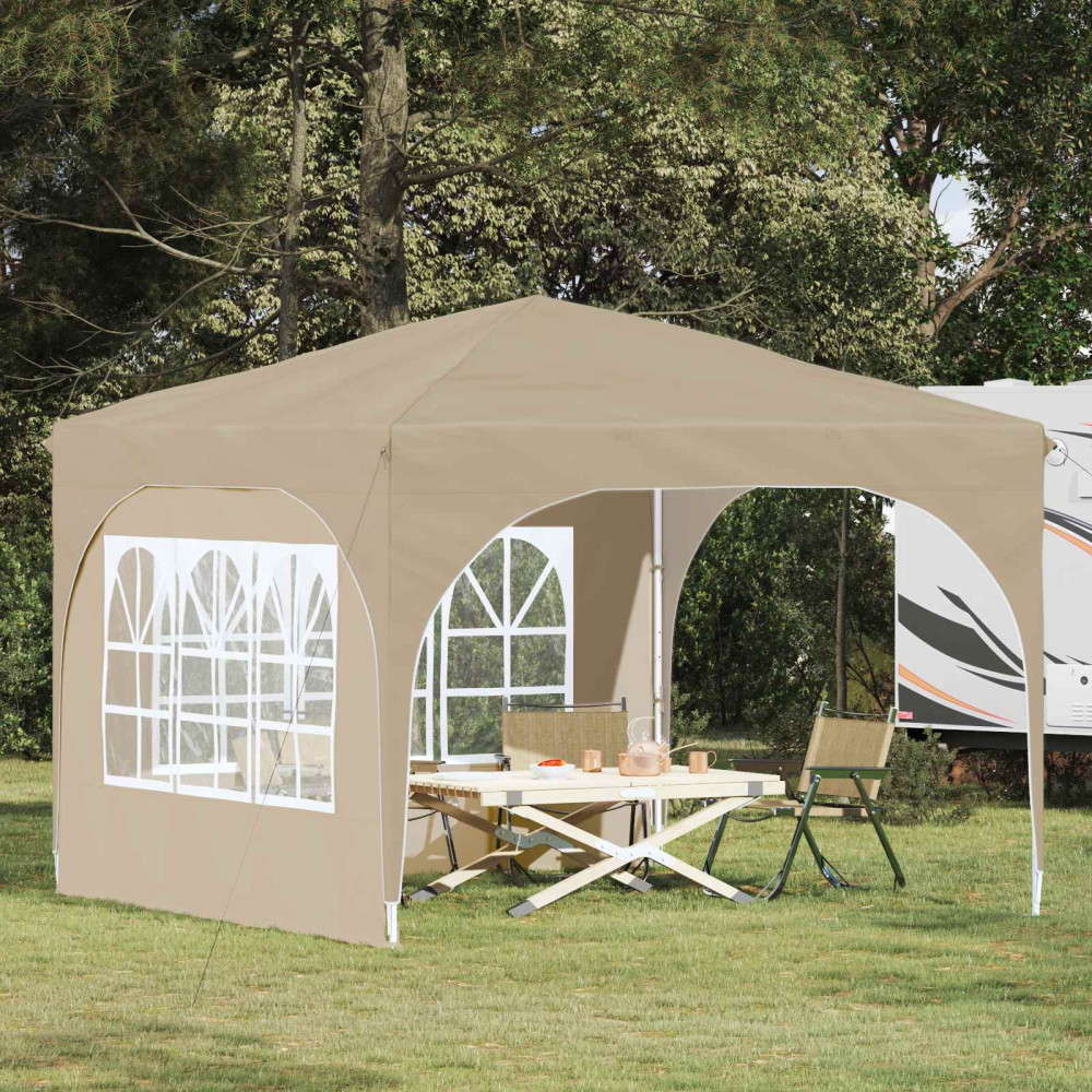 Produktbild för Pop-up Partytält 290 x 290 x 245 cm Gräddvit