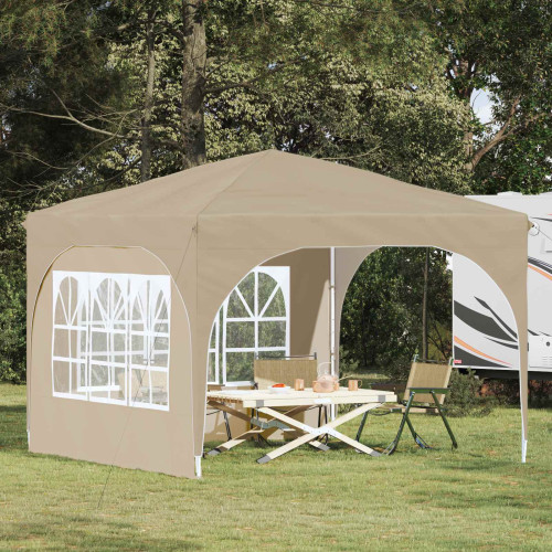 vidaXL Pop-up Partytält 290 x 290 x 245 cm Gräddvit