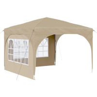 Produktbild för Pop-up Partytält 290 x 290 x 245 cm Gräddvit