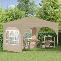 Produktbild för Pop-up Partytält 290 x 290 x 245 cm Gräddvit