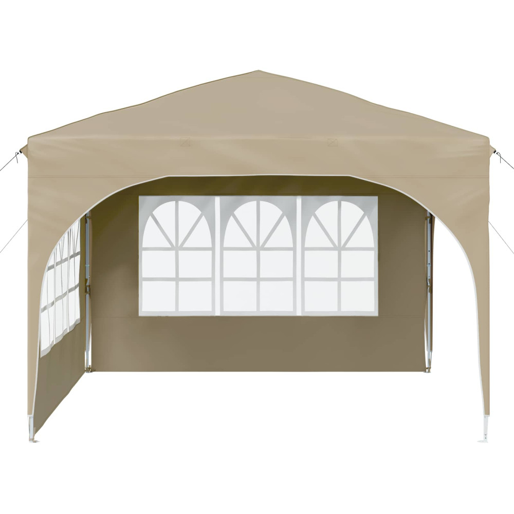 Produktbild för Pop-up Partytält 290 x 290 x 245 cm Gräddvit