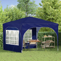 Produktbild för Pop-up Partytält 290 x 290 x 245 cm Blå