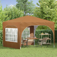 Produktbild för Pop-up Partytält 290 x 290 x 245 cm Beige