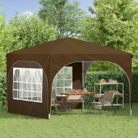 Produktbild för Pop-up Partytält 290 x 290 x 245 cm Taupe