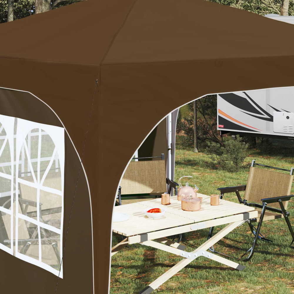 Produktbild för Pop-up Partytält 290 x 290 x 245 cm Taupe