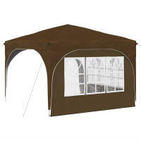 Produktbild för Pop-up Partytält 290 x 290 x 245 cm Taupe