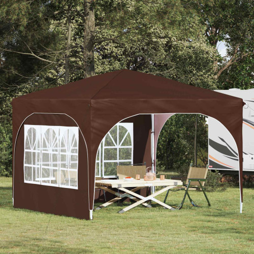 vidaXL Pop-up Partytält 290 x 290 x 245 cm Brun