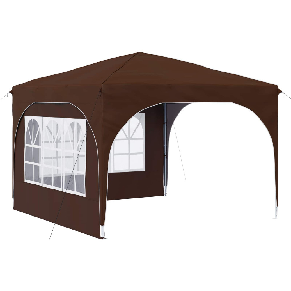 Produktbild för Pop-up Partytält 290 x 290 x 245 cm Brun
