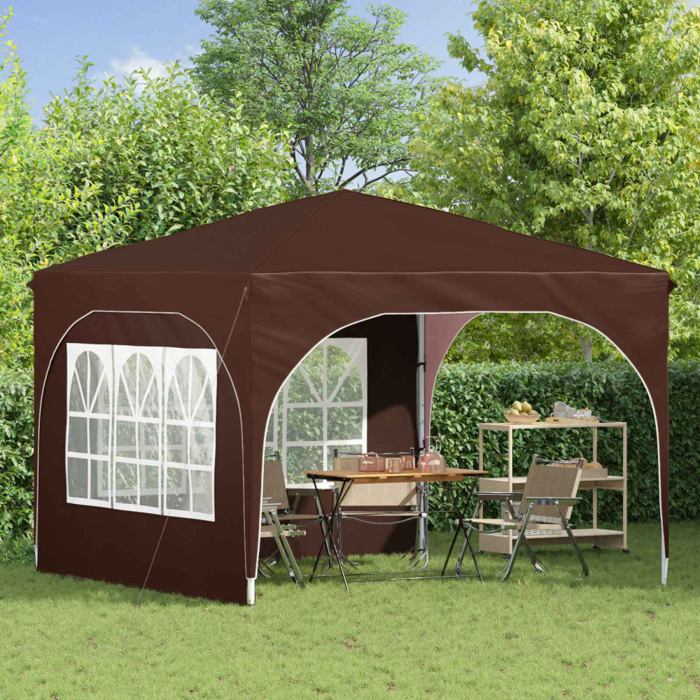 Produktbild för Pop-up Partytält 290 x 290 x 245 cm Brun