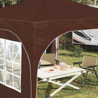 Produktbild för Pop-up Partytält 290 x 290 x 245 cm Brun