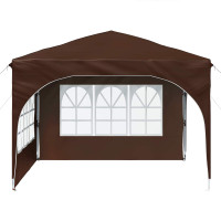Produktbild för Pop-up Partytält 290 x 290 x 245 cm Brun