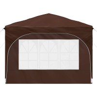 Produktbild för Pop-up Partytält 290 x 290 x 245 cm Brun
