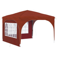 Produktbild för Pop-up Partytält 290 x 290 x 245 cm Terracotta