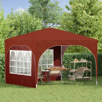 Produktbild för Pop-up Partytält 290 x 290 x 245 cm Terracotta