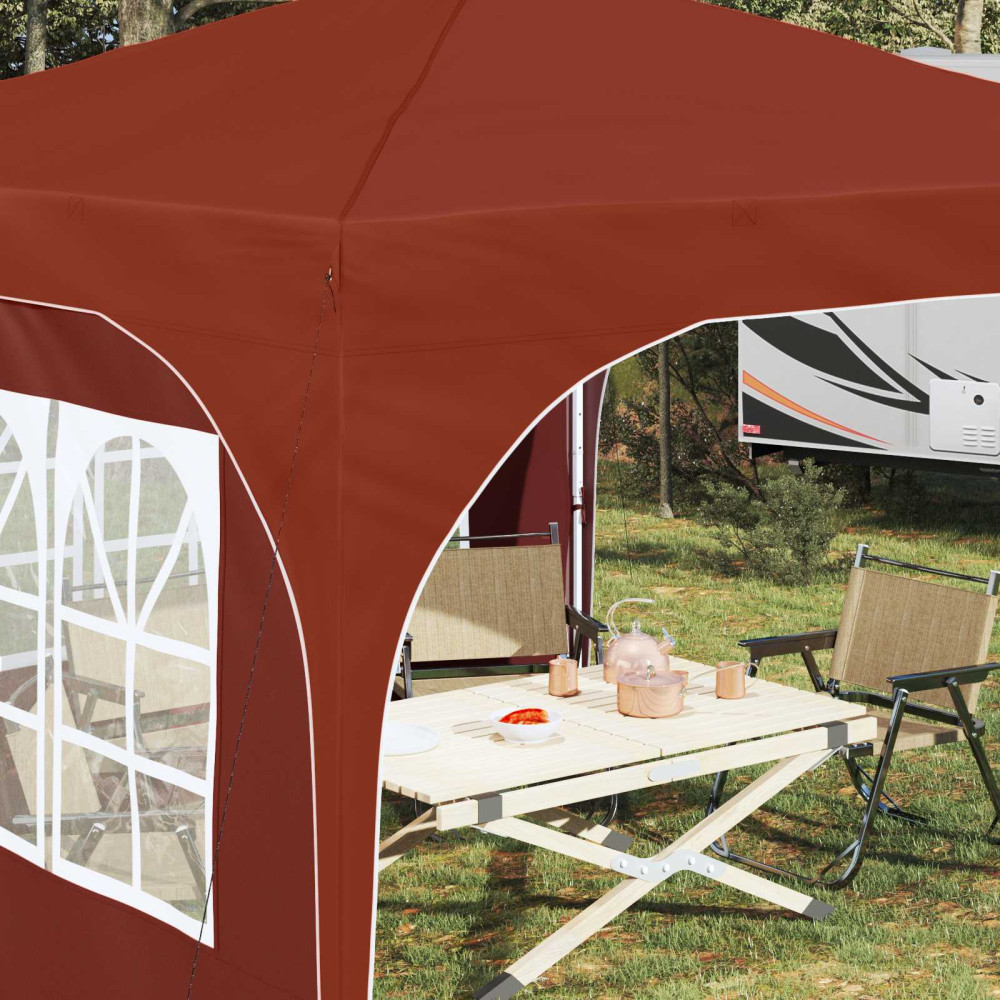 Produktbild för Pop-up Partytält 290 x 290 x 245 cm Terracotta