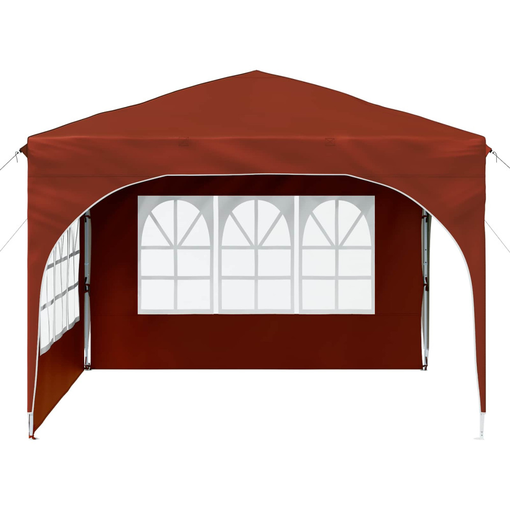 Produktbild för Pop-up Partytält 290 x 290 x 245 cm Terracotta