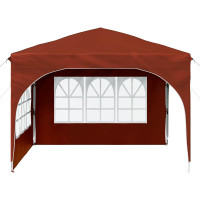 Produktbild för Pop-up Partytält 290 x 290 x 245 cm Terracotta