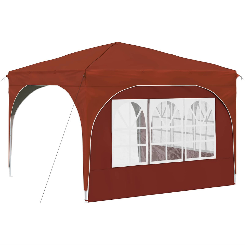 Produktbild för Pop-up Partytält 290 x 290 x 245 cm Terracotta