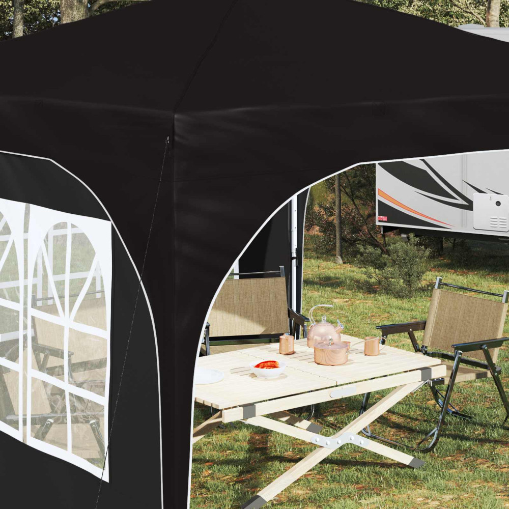 Produktbild för Pop-up Partytält 290 x 290 x 245 cm Svart