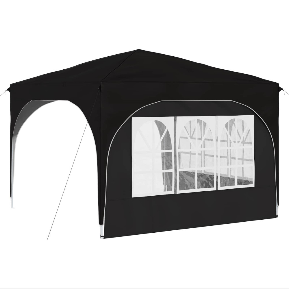 Produktbild för Pop-up Partytält 290 x 290 x 245 cm Svart