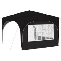 Produktbild för Pop-up Partytält 290 x 290 x 245 cm Svart
