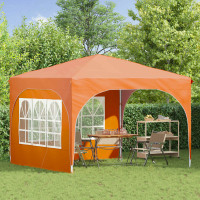 Produktbild för Pop-up Partytält 290 x 290 x 245 cm Orange