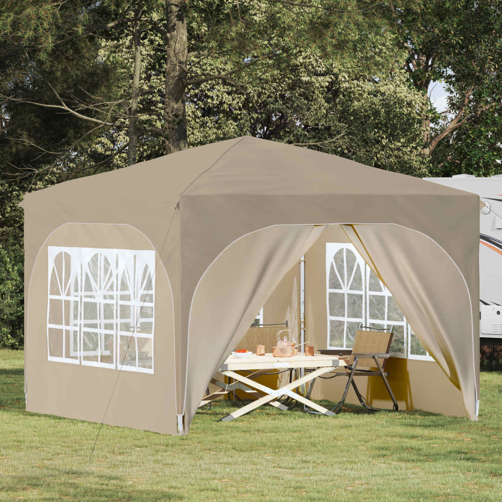 Produktbild för Pop-up Partytält 290 x 290 x 245 cm Gräddvit