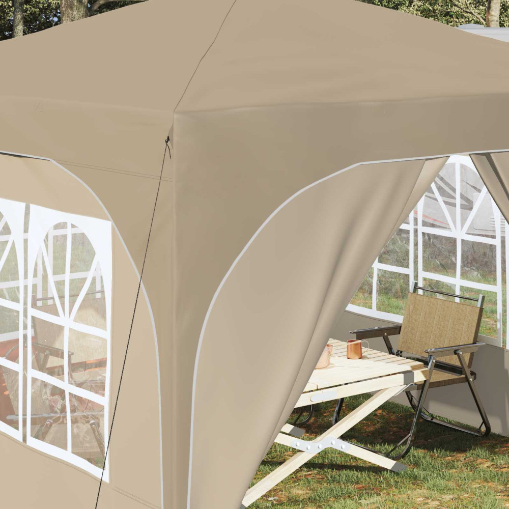 Produktbild för Pop-up Partytält 290 x 290 x 245 cm Gräddvit