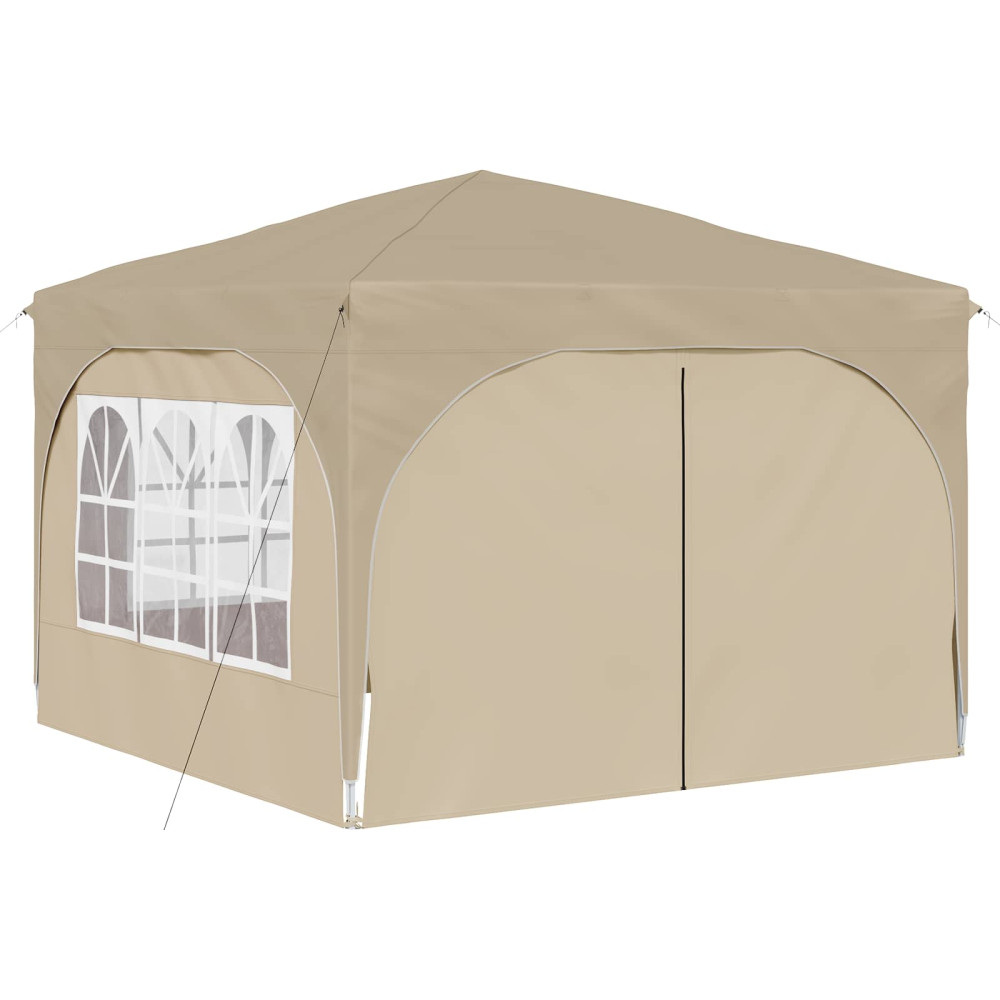 Produktbild för Pop-up Partytält 290 x 290 x 245 cm Gräddvit
