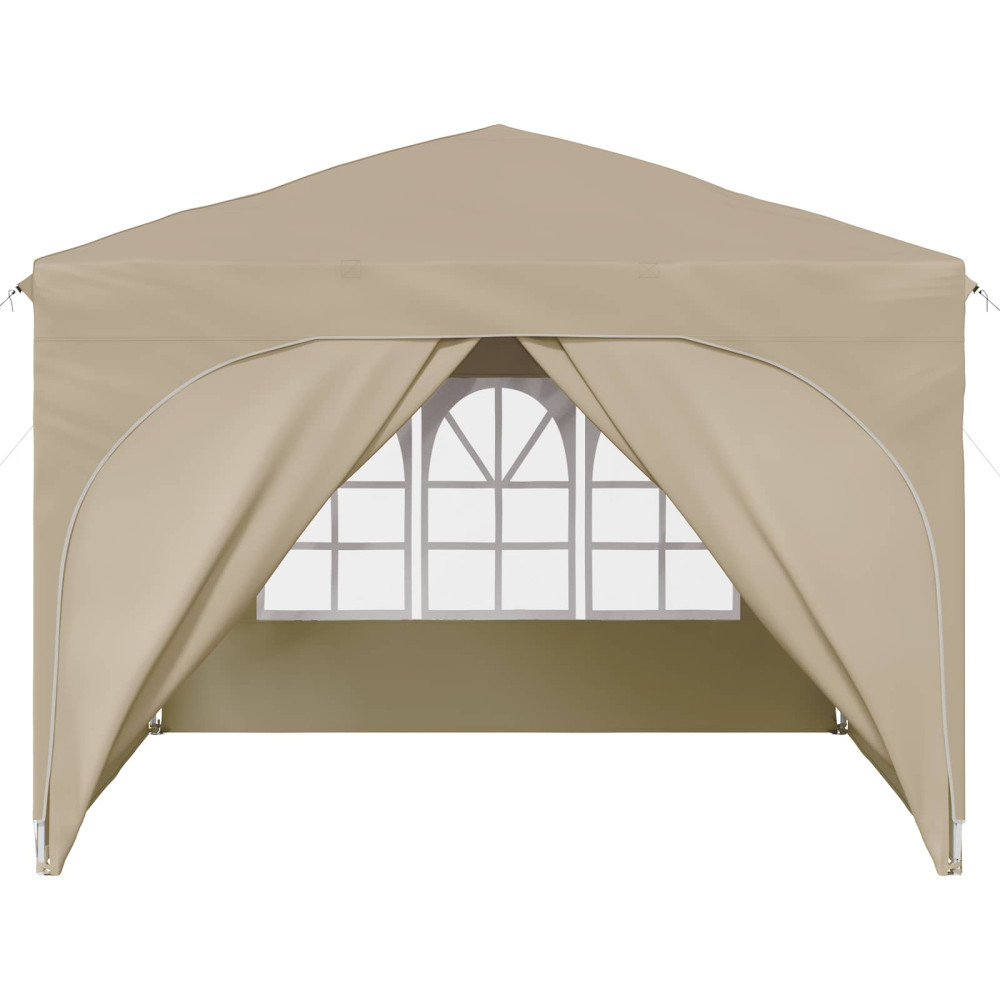 Produktbild för Pop-up Partytält 290 x 290 x 245 cm Gräddvit