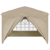 Produktbild för Pop-up Partytält 290 x 290 x 245 cm Gräddvit