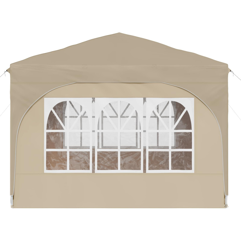 Produktbild för Pop-up Partytält 290 x 290 x 245 cm Gräddvit