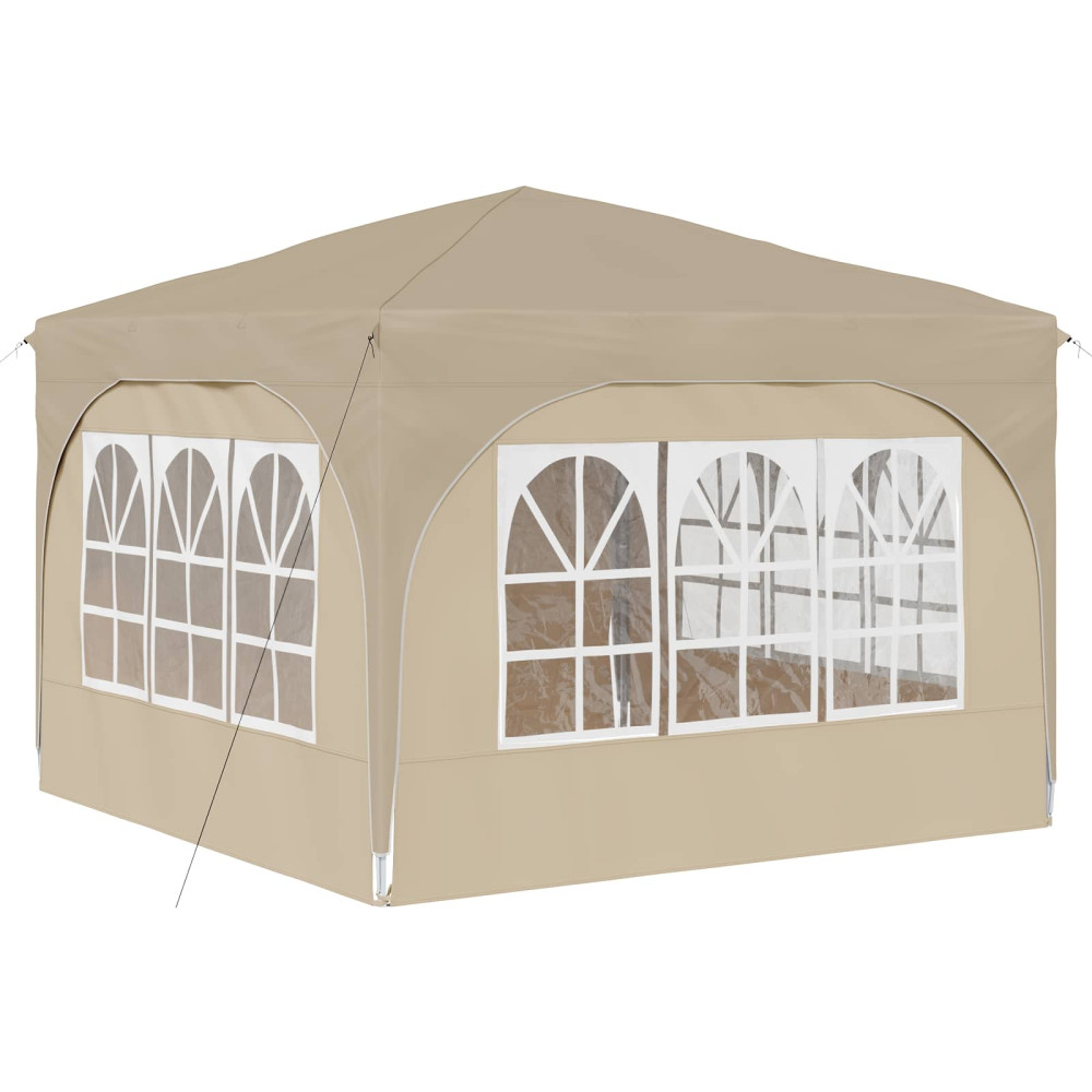 Produktbild för Pop-up Partytält 290 x 290 x 245 cm Gräddvit