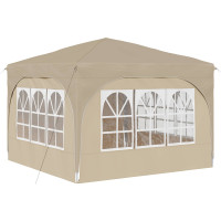 Produktbild för Pop-up Partytält 290 x 290 x 245 cm Gräddvit