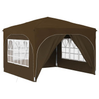 Produktbild för Pop-up Partytält 290 x 290 x 245 cm Taupe