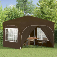Produktbild för Pop-up Partytält 290 x 290 x 245 cm Taupe