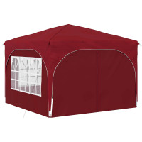 Produktbild för Pop-up Partytält 290 x 290 x 245 cm Vinröd