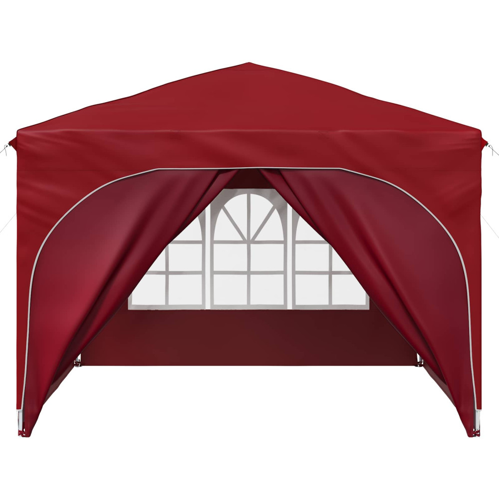Produktbild för Pop-up Partytält 290 x 290 x 245 cm Vinröd