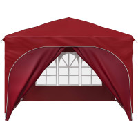 Produktbild för Pop-up Partytält 290 x 290 x 245 cm Vinröd