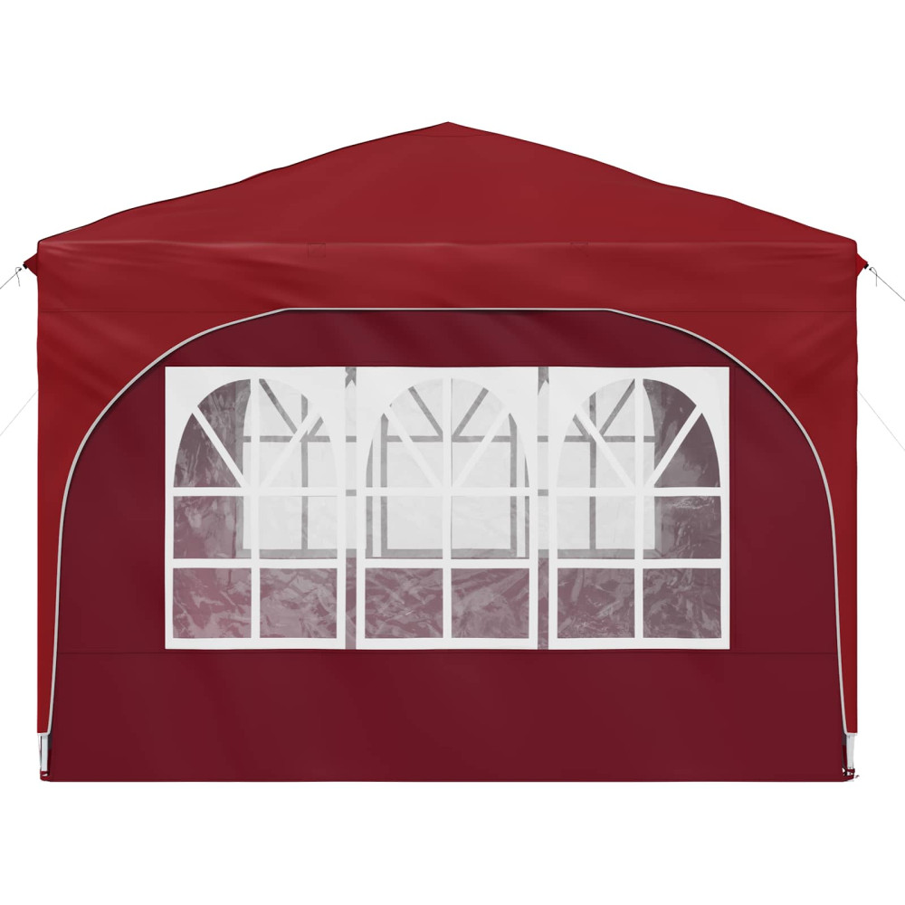 Produktbild för Pop-up Partytält 290 x 290 x 245 cm Vinröd