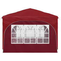 Produktbild för Pop-up Partytält 290 x 290 x 245 cm Vinröd