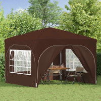 Produktbild för Pop-up Partytält 290 x 290 x 245 cm Brun
