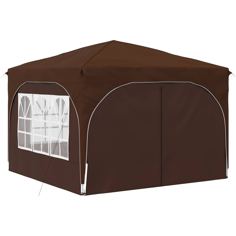 Produktbild för Pop-up Partytält 290 x 290 x 245 cm Brun