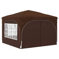 Produktbild för Pop-up Partytält 290 x 290 x 245 cm Brun
