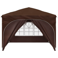 Produktbild för Pop-up Partytält 290 x 290 x 245 cm Brun