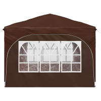 Produktbild för Pop-up Partytält 290 x 290 x 245 cm Brun