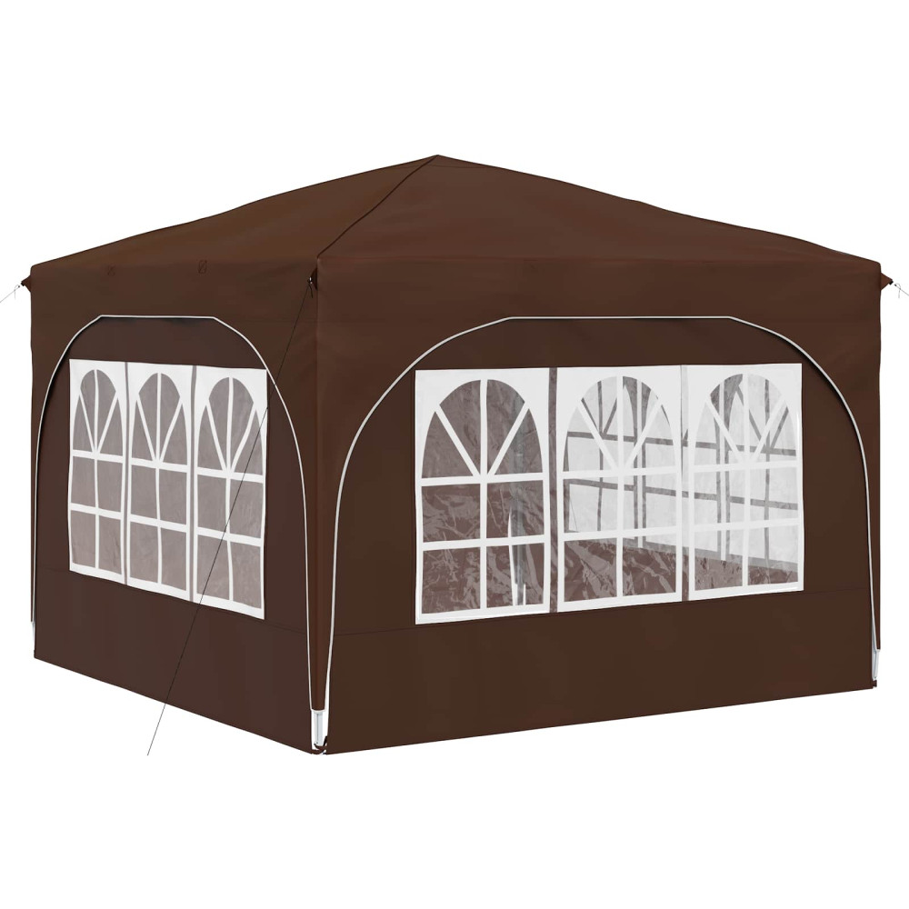 Produktbild för Pop-up Partytält 290 x 290 x 245 cm Brun